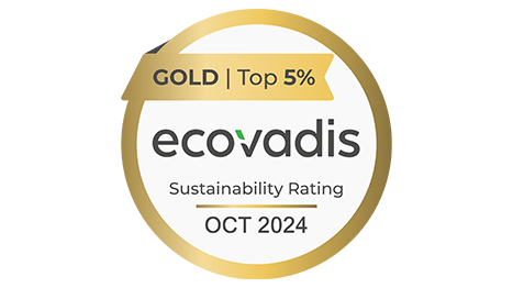 Gold EcoVadis rating awarded for our continued progress on sustainability